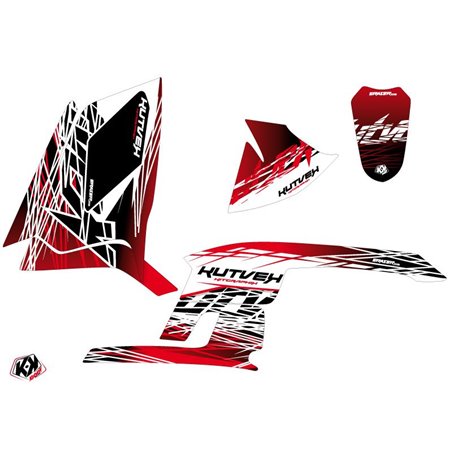 Kit Déco Quad Eraser Polaris Scrambler 500 Rouge Blanc (2010-2013)