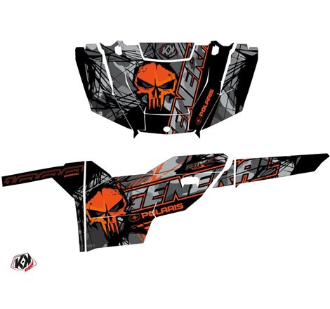 Kit Déco SSV Evil Polaris GENERAL 1000 Gris Orange (2022-2023)