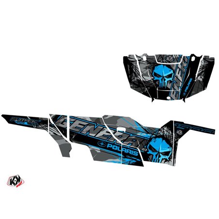 Kit Déco SSV Evil Polaris GENERAL 1000 4 portes Gris Bleu (2022-2023)