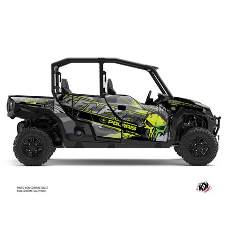 Kit Déco SSV Evil Polaris GENERAL 1000 4 portes Gris Vert (2022-2023)