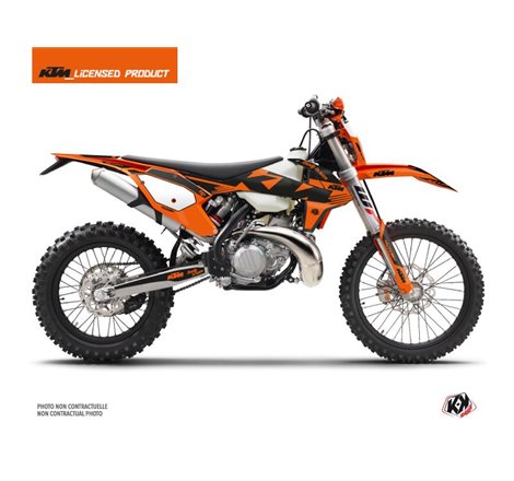 Kit Déco Moto Cross Retro KTM EXC-EXCF Orange