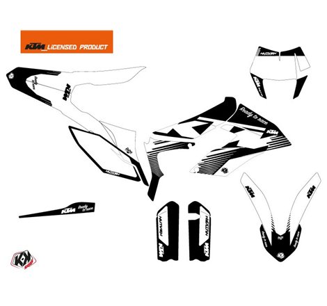Kit Déco Moto Cross Retro KTM 350 FREERIDE Noir