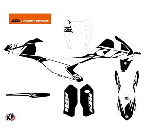 Kit Déco Moto Cross Reflex KTM EXC-EXCF Blanc