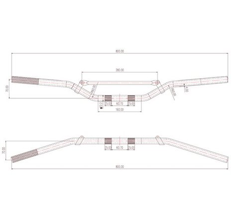 Guidon CROSS Aluminium chromé pour Cross Honda + Mousse