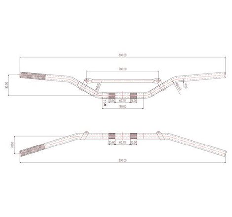 Guidon Aluminium Pour Cross Kawasaki - Couleur Alu + Mousse