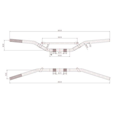 Guidon Aluminium Pour Cross Kawasaki - Couleur Alu + Mousse