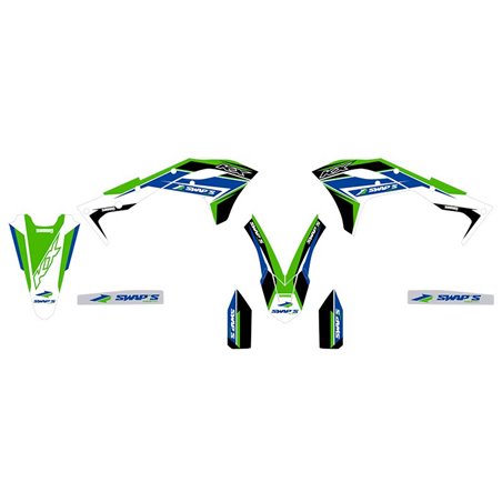 Kit Déco Diamond Light - KAWASAKI KX-F 250 - Vert