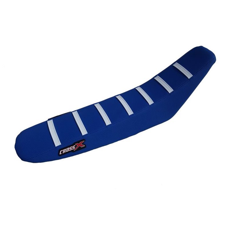 HOUSSE DE SELLE TM MX-EN 125-250-450-530 TOP BLUE- SIDE BLUE-STRIPES WHITE