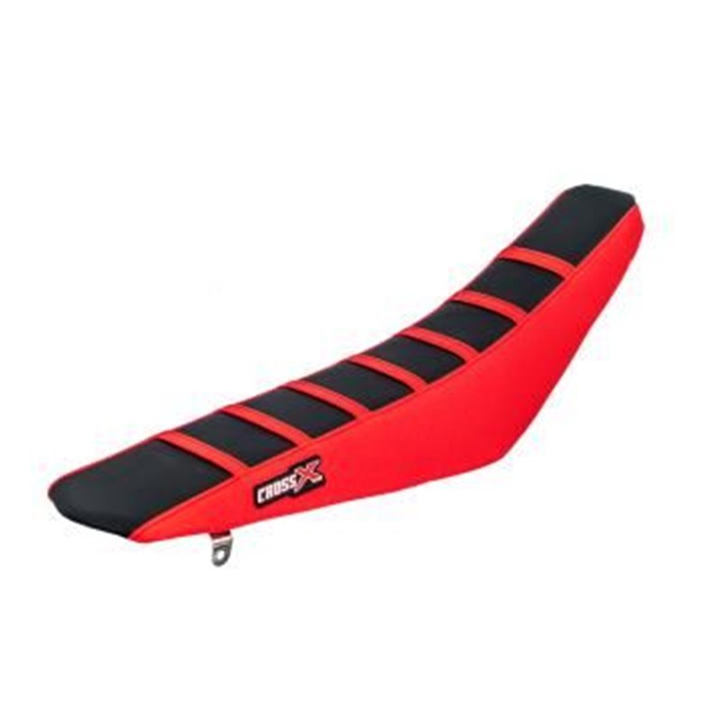 HOUSSE DE SELLE HONDA CRF 450 2021 CRF TOP BLACK- SIDE RED-STRIPES RED (M118-3BRR)