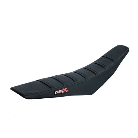 HOUSSE DE SELLE  KAWASAKI KXF 250-450 - TOP BLACK- SIDE BLACK-STRIPES BLACK 