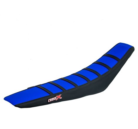 HOUSSE DE SELLE HUSQVARNA FC-TC-FE-TE-TC 250 - TOP BLUE- SIDE BLACK-STRIPES BLACK 