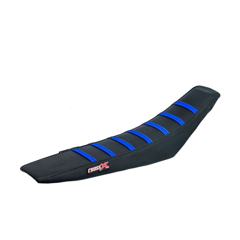 HOUSSE DE SELLE HUSQVARNA FC-TC-FE-TE - TOP BLACK- SIDE BLACK-STRIPES BLUE