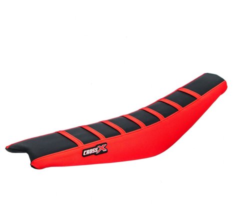 HOUSSE DE SELLE GASGAS EC-ECF - TOP BLACK- SIDE RED-STRIPES RED 