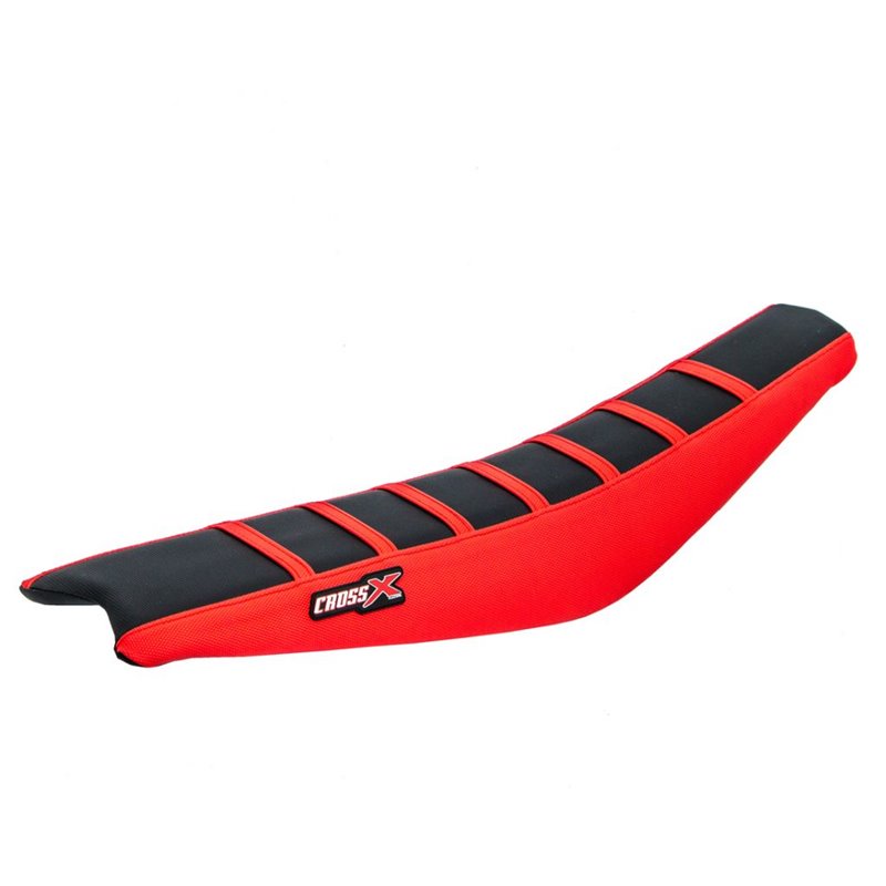 HOUSSE DE SELLE GASGAS EC-ECF - TOP BLACK- SIDE RED-STRIPES RED 