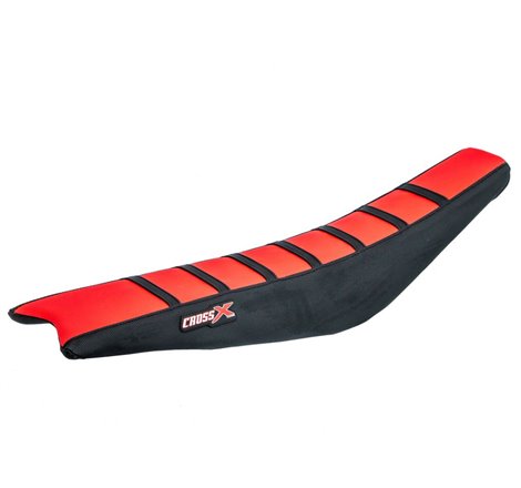 HOUSSE DE SELLE GASGAS EC-ECF - TOP RED- SIDE BLACK-STRIPES BLACK 