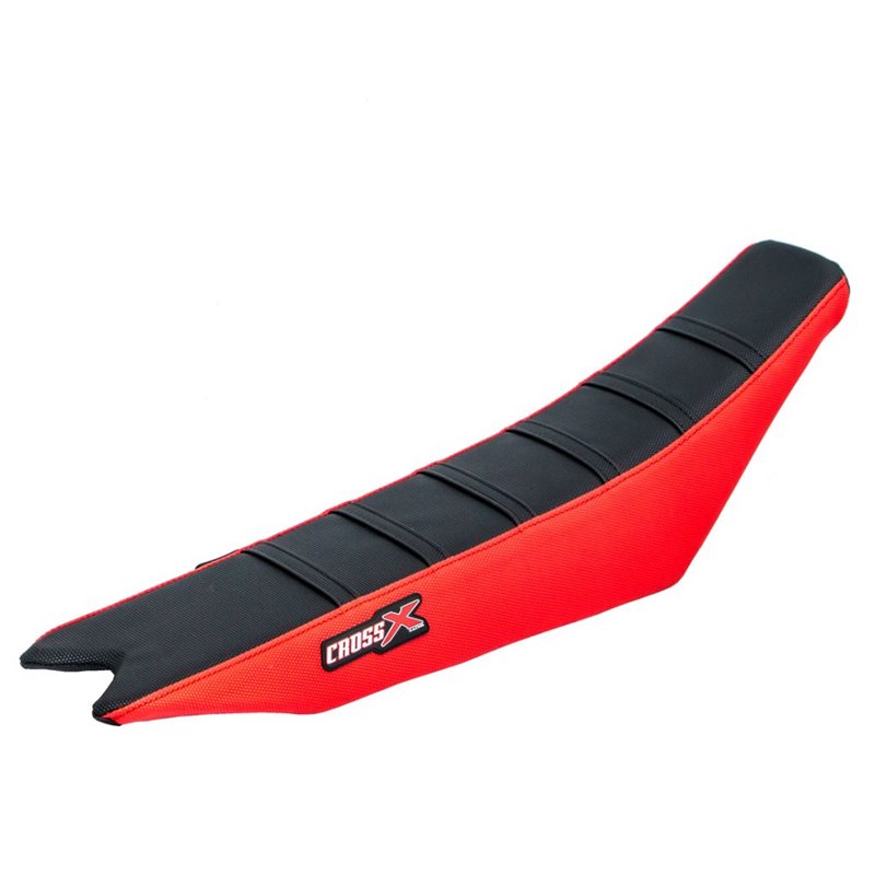 HOUSSE DE SELLE BETA  RR-RS - TOP BLACK- SIDE RED-STRIPES BLACK 