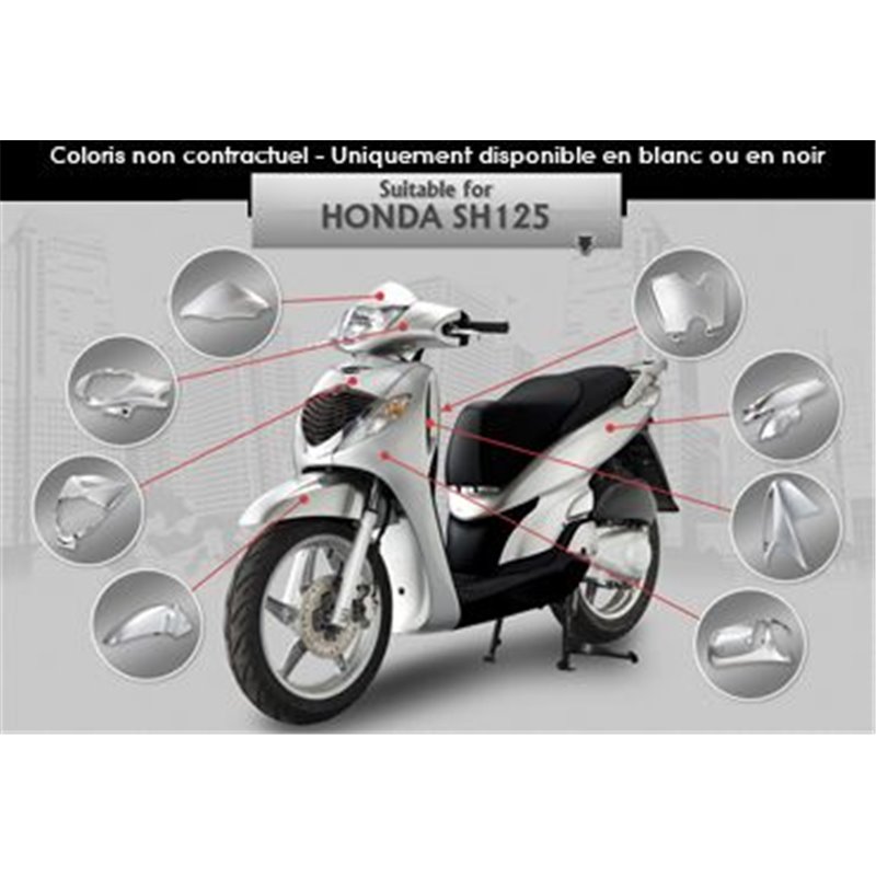 Kit Carrosserie Noire Honda SH125/150 jusqu'à 2008