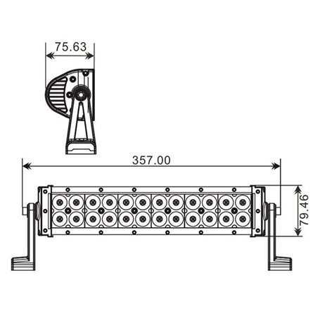 Projecteur Quad 24 LED 72W 4320 Lum, Epistar Leds,CE Rohs