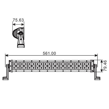 Projecteur Quad 40 LED 120W 7200Lum, Epistar Leds,CE Rohs