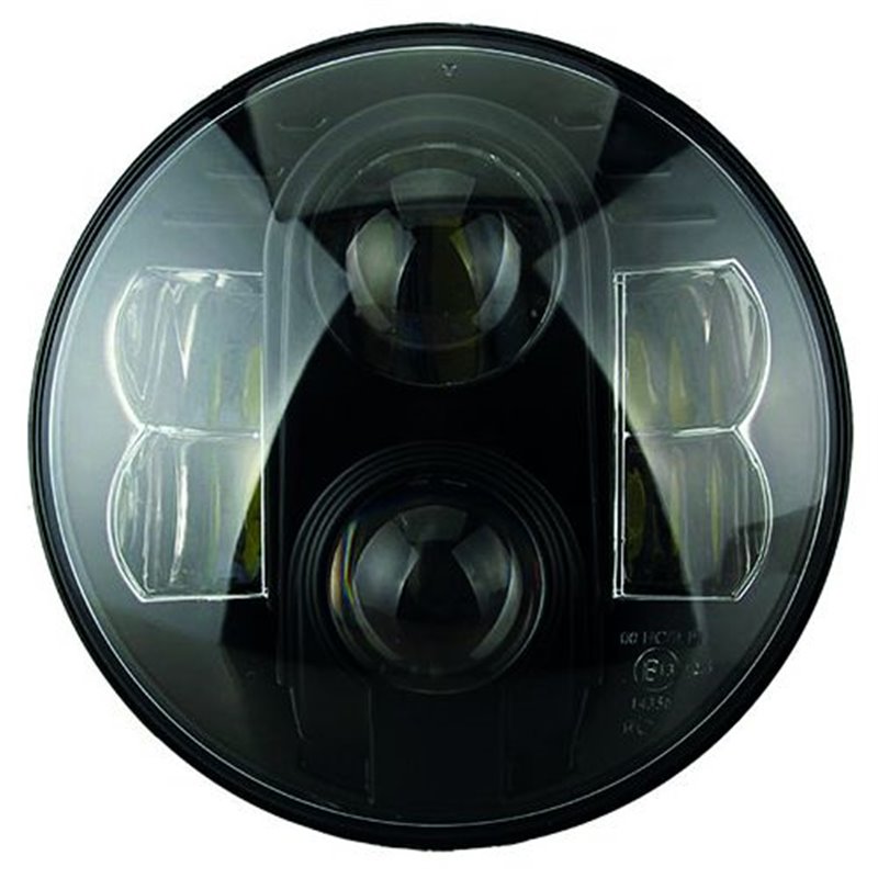 Projecteur rond 8 LEDs noir