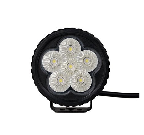 Projecteur rond 6 LEDs noir