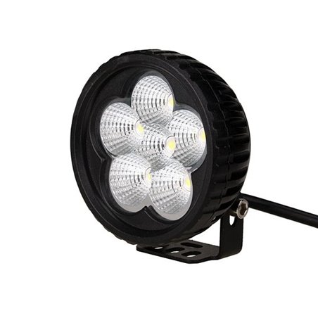 Projecteur rond 6 LEDs noir