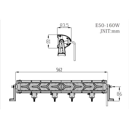 Projecteur LED 22 Pouce (562 mm) avec fonction feux diurne