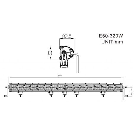 Projecteur LED 42 Pouce (1070 mm) avec fonction feux diurne