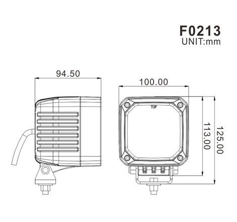 Projecteur cube LED 4 Pouce (100 mm)