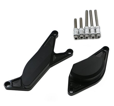 Kit Protection de Carters CNC Anodisés Noir GSR 600 / 750 Gauche et Droit