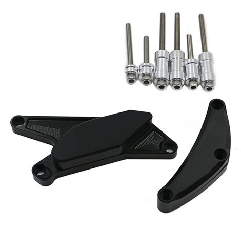 Kit Protection de Carters CNC Anodisés Noir GSX-R 600/750 2006-2010 Gauche et Droit