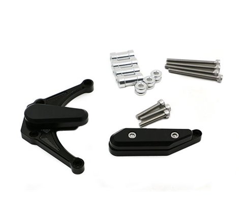 Kit Protection de Carters CNC Anodisés Noir R1 2009-2014 Gauche et Droit -Tampon Teflon