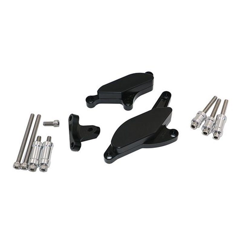 Kit Protection de Carters CNC Anodisés Noir ZX-10R 2008-2010 Gauche et Droit