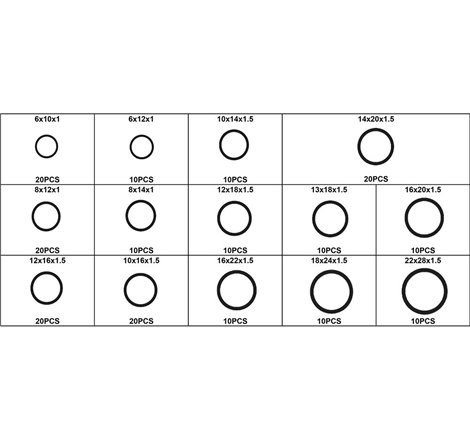 Coffret Joints de Vidange en Cuivre Assortiment de 190 pièces 14 Dimensions Diff