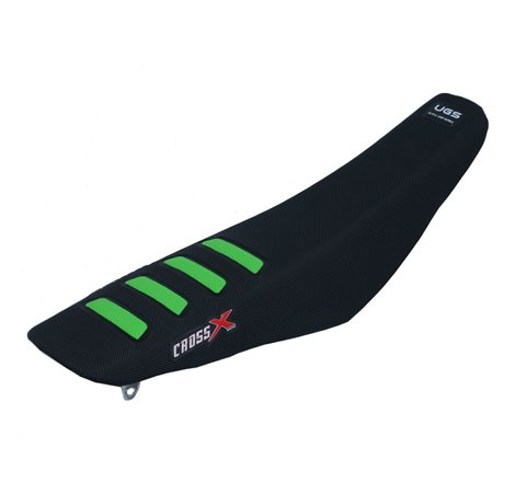 HOUSSE DE SELLE KAWASAKI KXF 250-450 - UGS COLOR WAVE BLACK-GREEN 