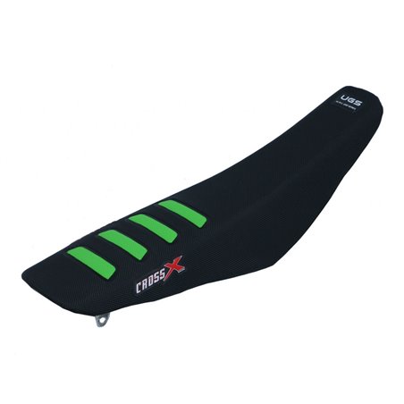 HOUSSE DE SELLE KAWASAKI KXF 250-450 - UGS COLOR WAVE BLACK-GREEN 