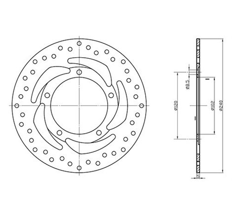 Disque de Frein DIS1369 Ø240mm