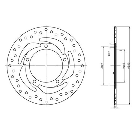 Disque de Frein DIS1369 Ø240mm