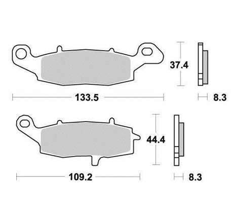 Plaquette de frein Organique Eco-Friction Route - R90