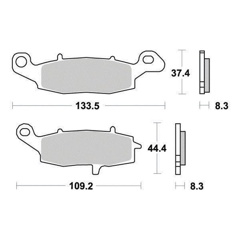 Plaquette de frein Organique Eco-Friction Route - R90