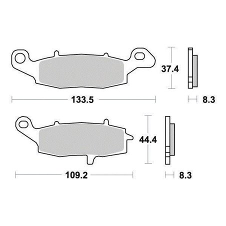 Plaquette de frein Organique Eco-Friction Route - R90