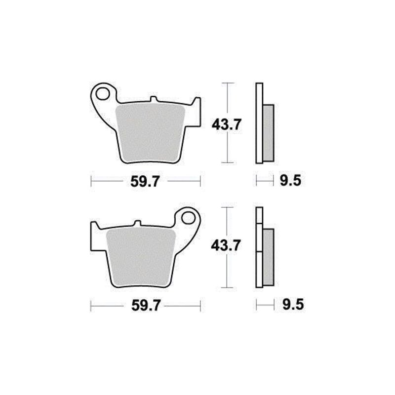 Plaquette de frein Organique Eco-Friction Route - R90