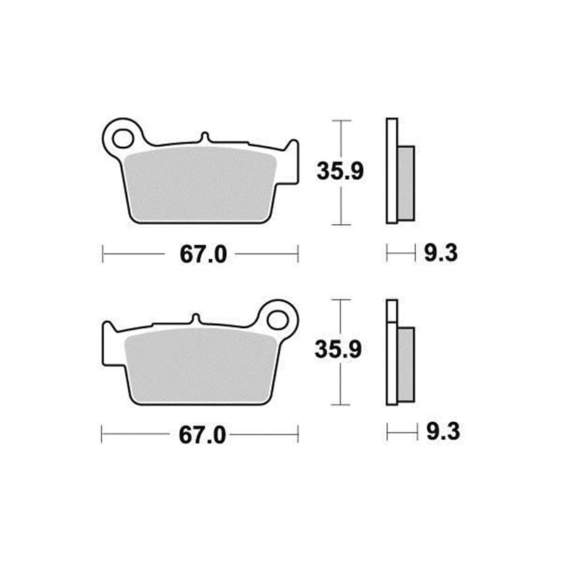 Plaquette de frein Organique Platinum Route/Off Road - R90