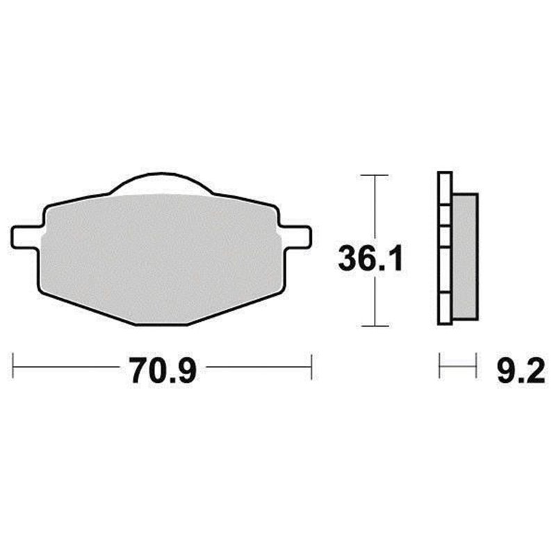 Plaquette de frein Organique Eco-Friction Route - R90