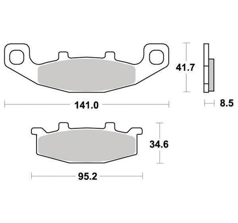 Plaquette de frein Organique Eco-Friction Route - R90