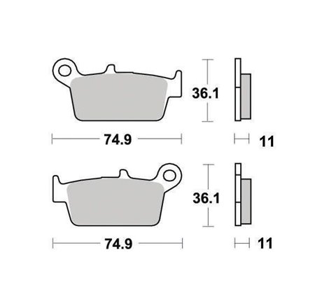 Plaquette de frein Organique Eco-Friction Route - R90