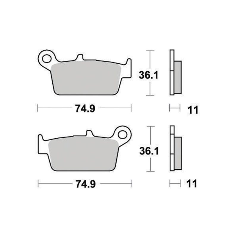 Plaquette de frein Organique Eco-Friction Route - R90