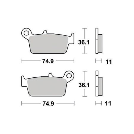 Plaquette de frein Organique Eco-Friction Route - R90