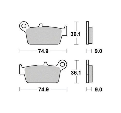 Plaquette de frein Organique Eco-Friction Route - R90