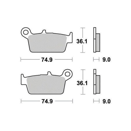 Plaquette de frein Organique Eco-Friction Route - R90